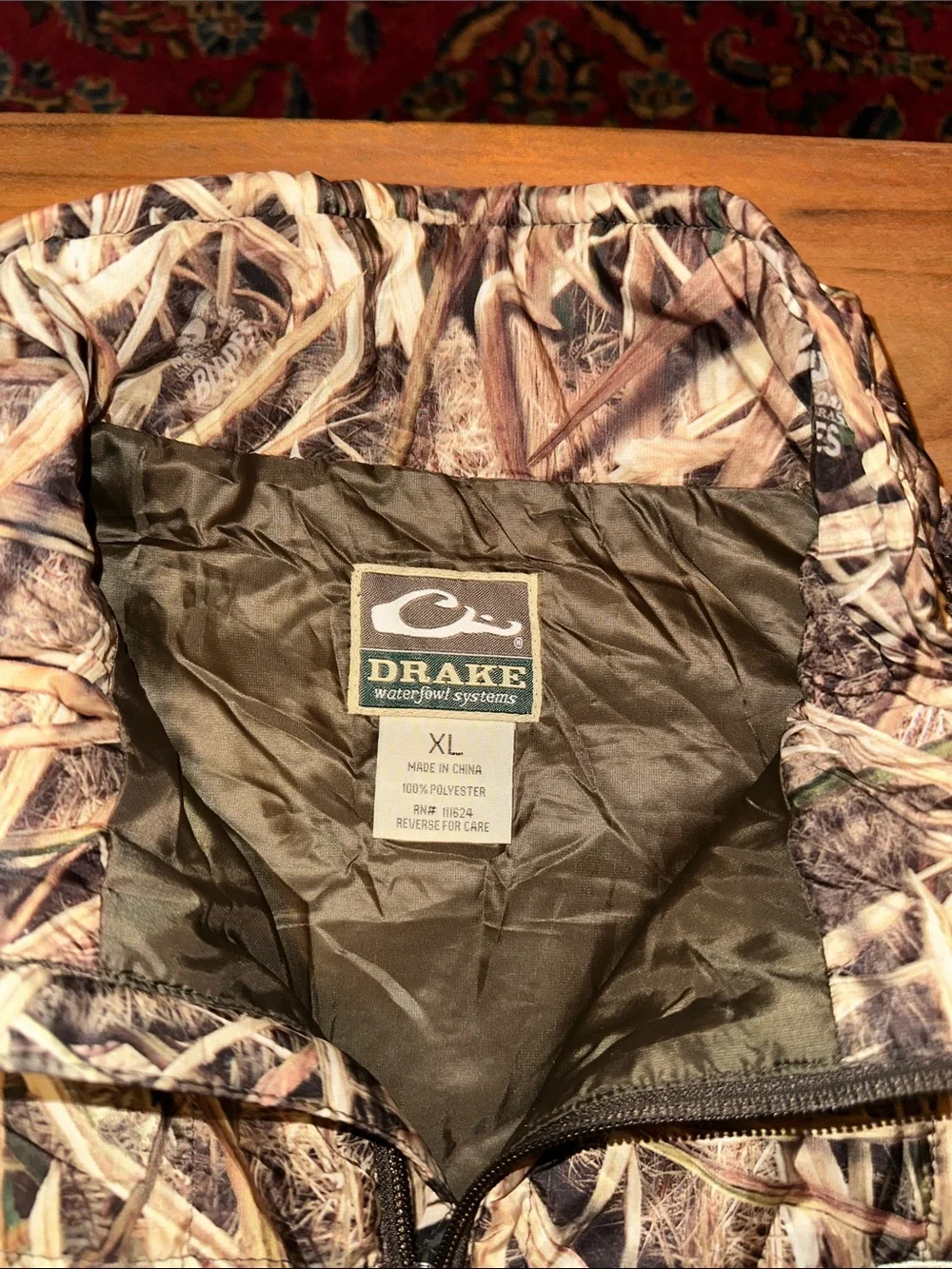 Men's Drake Realtree-Style Camouflage Zip Vest